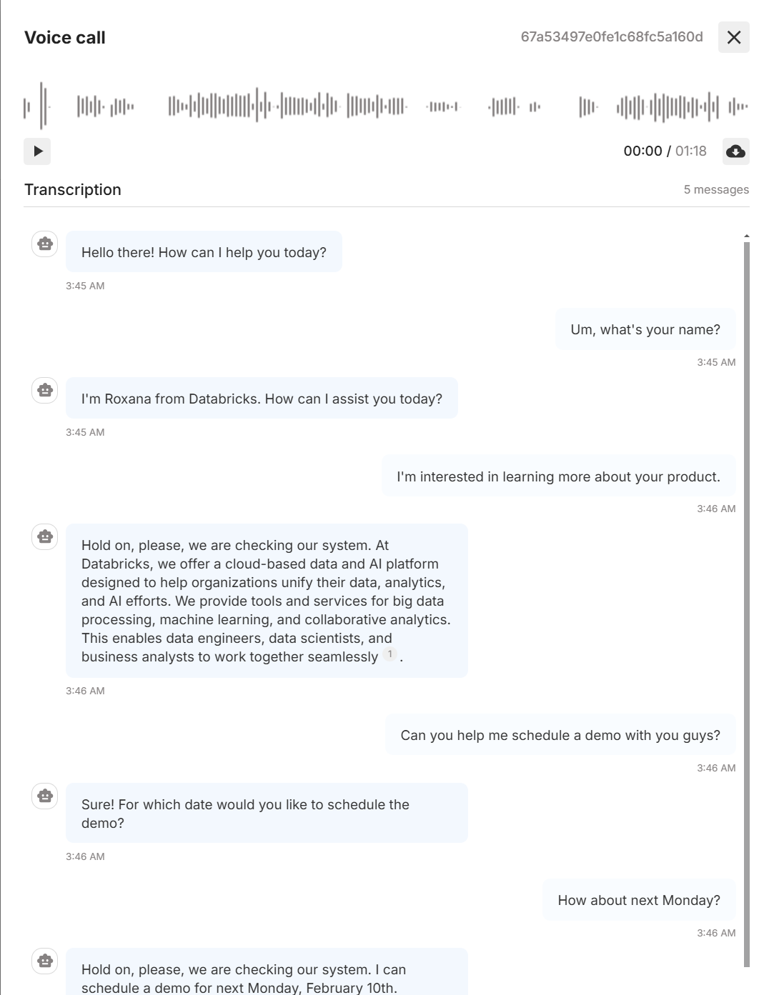 Detailed Conversation View