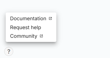 Help dropdown options