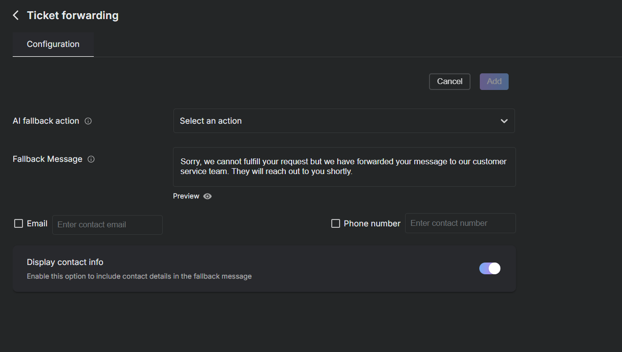 Ticket forwarding Tool