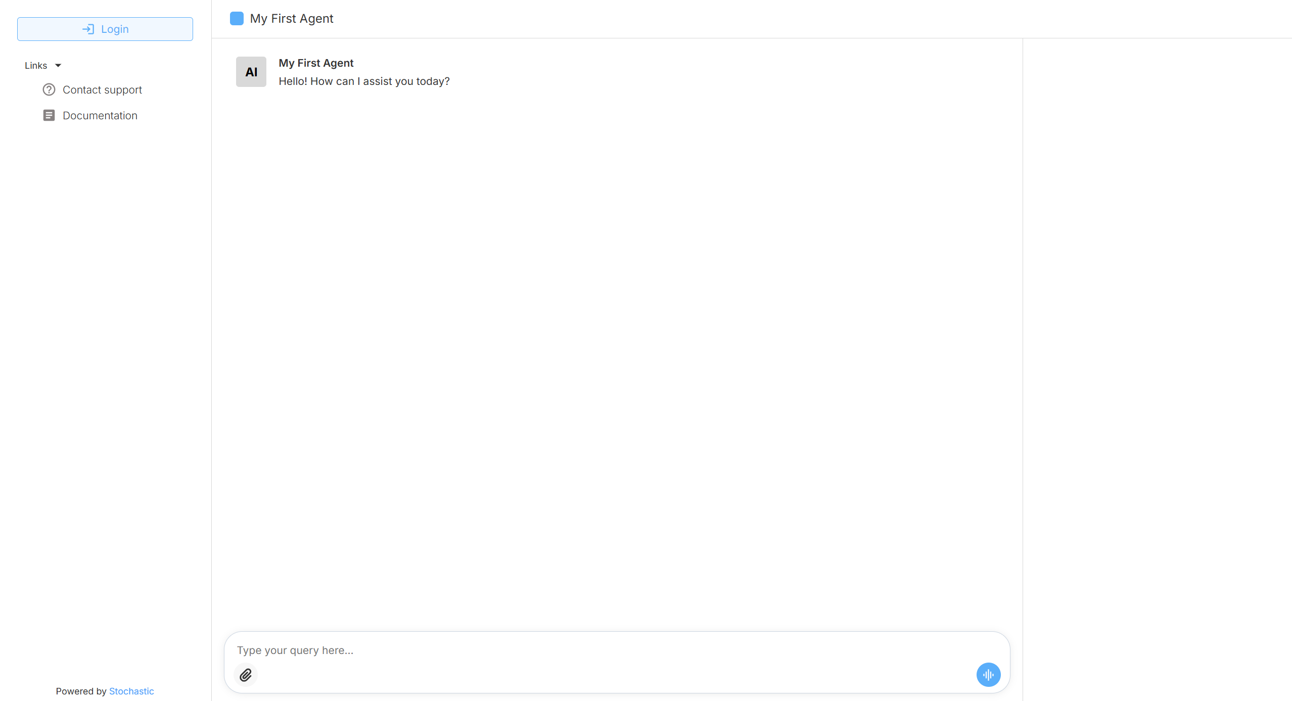 Publicly shared chatbot view