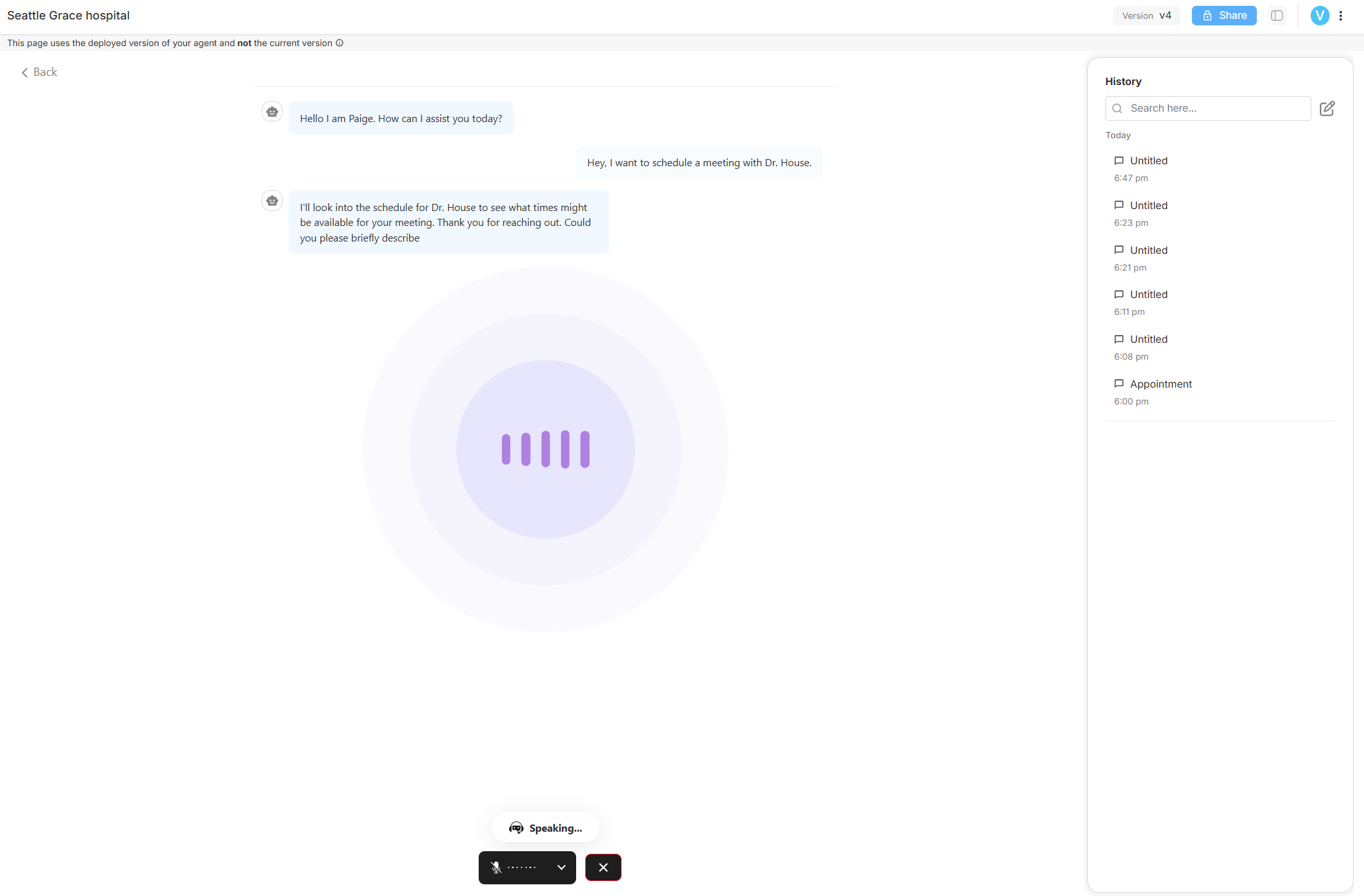 Preview window in voice‑chat mode
